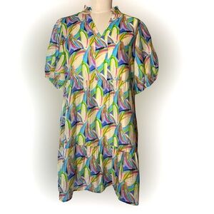 THML Puff sleeve tiered dress